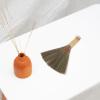 ORFOFE Grass Broom Small Dusting Wand Corn Straw Desk Sweep Handheld Mini Broom for Cleaning Short Handle Home Office Cleaning Tool view 4