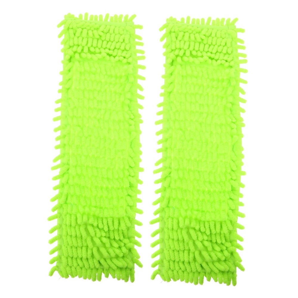 HAPINARY Flat Mop Replacement Cloths 2pcs Green Microfiber for Mop Head Floor Cleaning