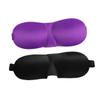 IWOWHERO 2pcs Contoured Sleep Mask Adjustable Lightweight Eye Cover for Travel Naps and Sleeping Breathable No Pressure Design Purple Black view 1