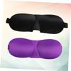 IWOWHERO 2pcs Contoured Sleep Mask Adjustable Lightweight Eye Cover for Travel Naps and Sleeping Breathable No Pressure Design Purple Black view 2