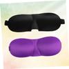 IWOWHERO 2pcs Contoured Sleep Mask Adjustable Lightweight Eye Cover for Travel Naps and Sleeping Breathable No Pressure Design Purple Black view 3