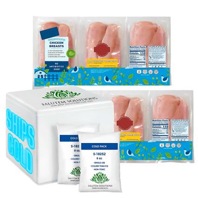 Salutem Vita - No Antibiotics Ever Boneless Skinless Chicken Breast, 6 lbs (actual weight may vary within 5 - Pack of 2