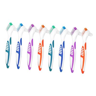 PartyKindom Travel-Size Brush Set 8pcs Extra Firm Bristles Brush Portable for On-the-go