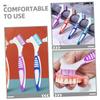 PartyKindom Travel-Size Brush Set 8pcs Extra Firm Bristles Brush Portable for On-the-go view 4