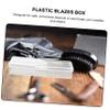 ARTIBETTER 10pcs Disposal Case Plastic Blade Storage Box for Barbershop and Salon Use Design for Double-Edged Simple and Functional for Everyday Life view 2