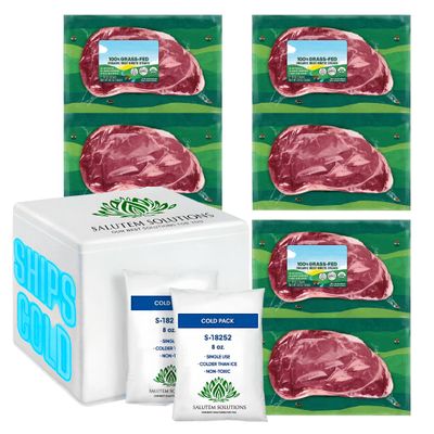 Salutem Vita - Organic Grass Fed Rib Eye Steak, 1.25 lbs. - Pack of 3
