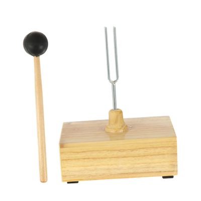 BESTonZON Wooden Resonance Tuning Fork Hammer Physics Prop for Tuning Forks and Mallet