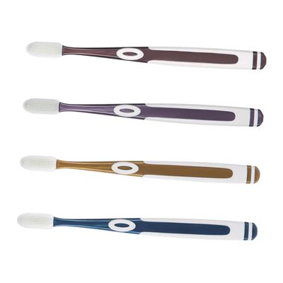 Ipetboom Adult Silicone Toothbrush Set 4 Pack with Flexible Bristles