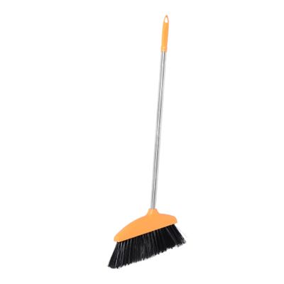 Alipis Heavy Duty Soft Bristle Broom and Dustpan Wide Angle Floor Sweeping Broom Long Handle Stainless Steel for Home Kitchens Garages Shops