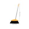 Alipis Heavy Duty Soft Bristle Broom and Dustpan Wide Angle Floor Sweeping Broom Long Handle Stainless Steel for Home Kitchens Garages Shops view 2