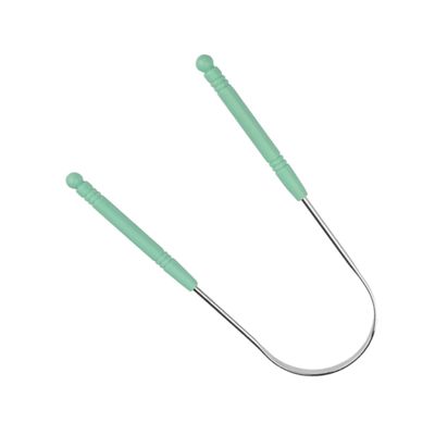 Coated Tongue Scraper for Adults with Ergonomic Handle