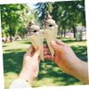 Gogogmee 100pcs Tasting Cones Disposable Food Holders for Ice Cream Desserts and Snacks Rustic Design for Parties Buffets and Catering Events view 4