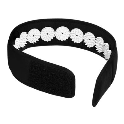 BCOATH Portable Acupressure Headband Reusable Neck Wrap Band for Yoga Daily Relaxation and Massage Supply Black