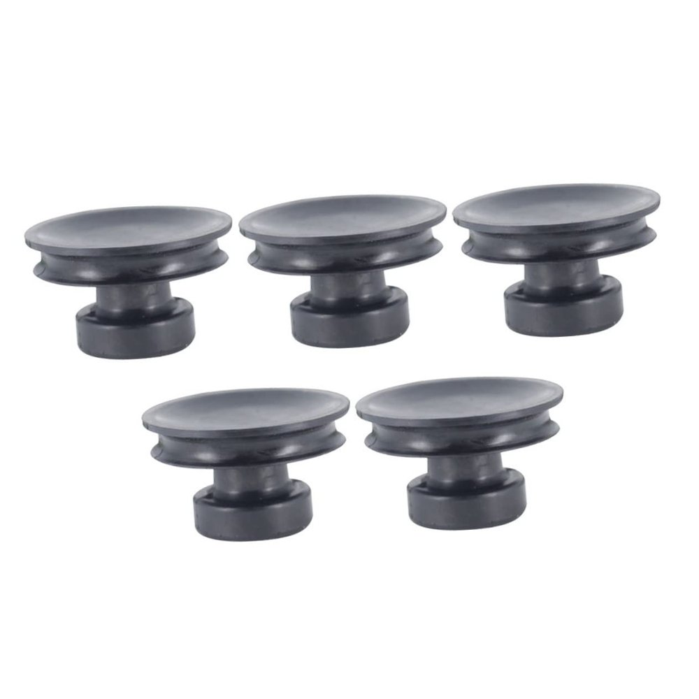 Abaodam 5pcs Tibetan Singing Bowl Suction Handles Black Rubber Bowl Lifter for Sound Lifting Tool