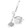 HIONJIN Mop Spray Cleaning Rotating Mop Bucket Square Home No Hand Wash Floor Flat Mop Set view 2