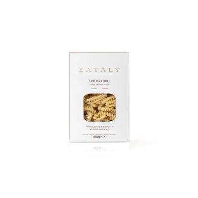Eataly Italian Tortiglioni Pasta Noodles - 500g (17 oz.) Box -Authentic Durum Semolina Wheat - Made in Italy- Dried Pasta for Gourmet Dining, 1 Pack