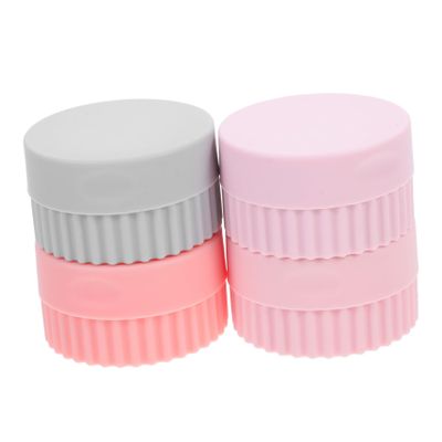SEWOART 4pcs Travel Jar Silicone Lotion Container Set Pill Box Vitamin Case Medicine Storage for Travel Compact Portable