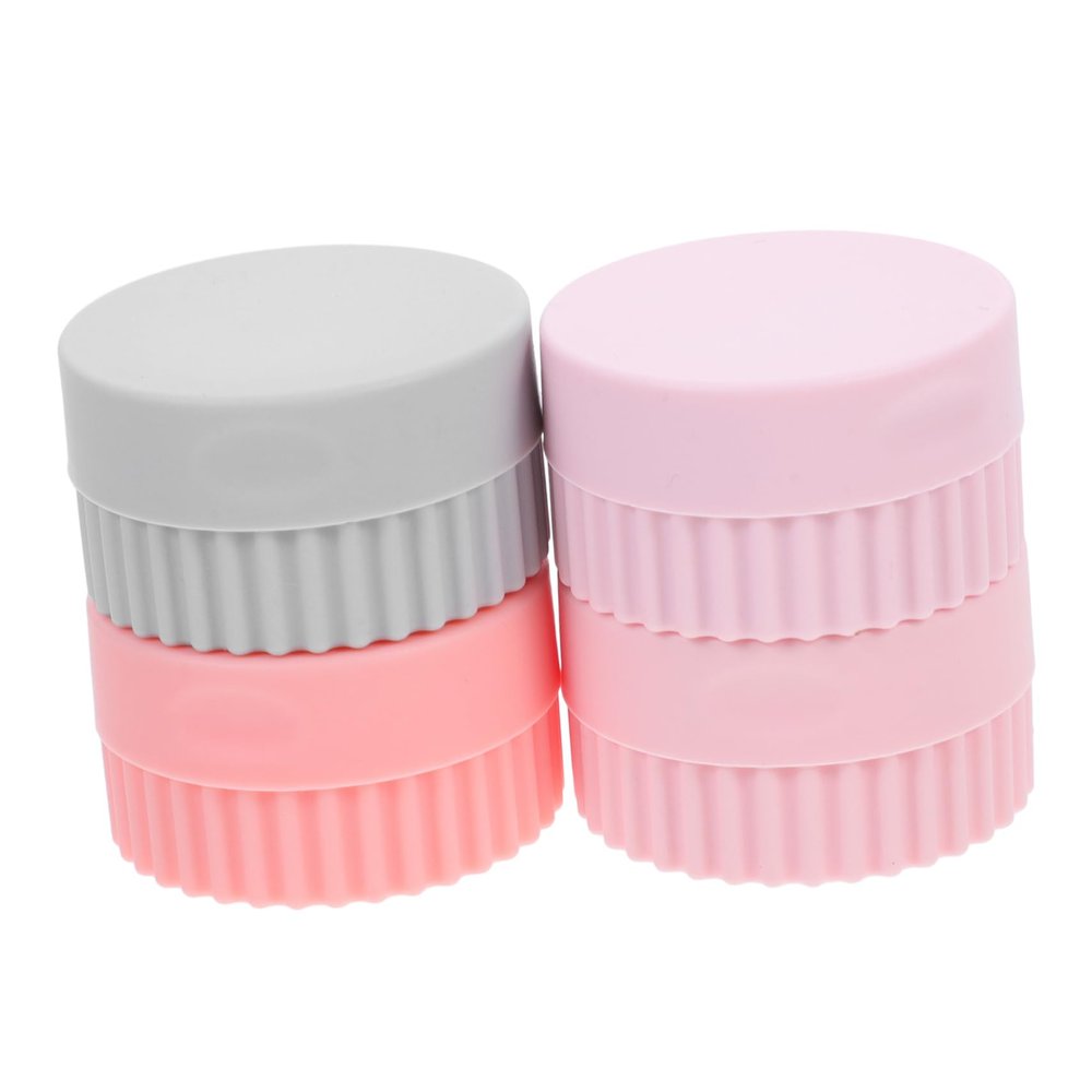 SEWOART 4pcs Travel Jar Silicone Lotion Container Set Pill Box Vitamin Case Medicine Storage for Travel Compact Portable