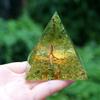 EternalOrgone Handmade Tree of Life Orgone Pyramid Peridot Natural Crystal Stone Healing Orgonite Energy Chakra Reiki Meditation Tool view 2