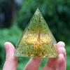 EternalOrgone Handmade Tree of Life Orgone Pyramid Peridot Natural Crystal Stone Healing Orgonite Energy Chakra Reiki Meditation Tool view 3