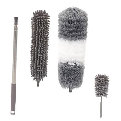 SKISUNO Adjustable Length Duster Microfiber Brush for Furniture Ceiling Air Conditioning