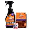 Proud Grill Company Q-Swiper 2-Minute Miracle Grill & Grate Cleaner with Scrub Clean Cloth - Degreaser Spray for BBQ, Oven, Stove, Kitchen Tops & Surfaces, Grate & Grease Remover, Smoker Cleaning Kit view 1