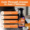 Proud Grill Company Q-Swiper 2-Minute Miracle Grill & Grate Cleaner with Scrub Clean Cloth - Degreaser Spray for BBQ, Oven, Stove, Kitchen Tops & Surfaces, Grate & Grease Remover, Smoker Cleaning Kit view 2