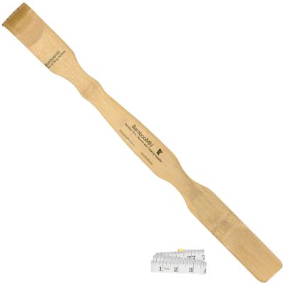 Bamboo Back Scratcher 3X Shoe Horn 17" & Tape Measure - 4 Total Units