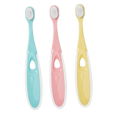 GOOHOCHY 3pcs Soft-bristled Toothbrush for Gentle Oral Care Random for Boy Girl Teeth Cleaning and Tongue Care for First Toothbrush Experience