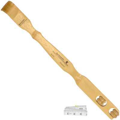 Bamboo Back Scratcher Knobby Roller & Tape Measure - 2 Total Units