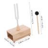 GOOHOCHY 1set Tuning Fork Wooden Resonator Mallet for Healing and Meditation Aluminum Alloy Sound Therapy Tool for Yoga Practice view 2