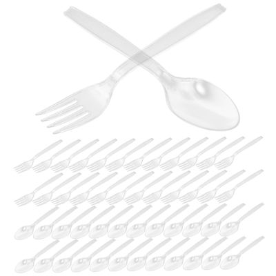 Ipetboom Plastic Cutlery Set 10-Piece Disposable Tableware Forks and Spoons Heavy Duty Party Supply for Birthdays and Picnics Convenient and Multipurpose Utensils