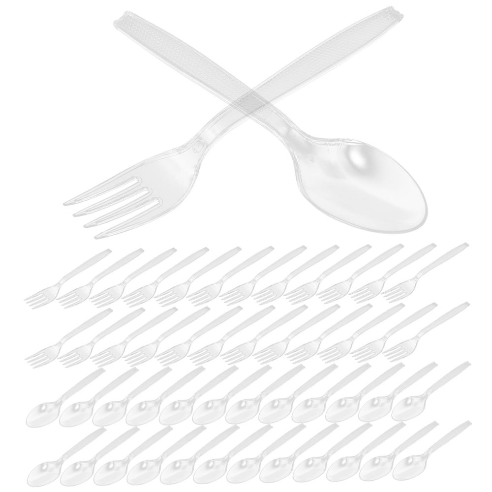 Ipetboom Plastic Cutlery Set 10-Piece Disposable Tableware Forks and Spoons Heavy Duty Party Supply for Birthdays and Picnics Convenient and Multipurpose Utensils