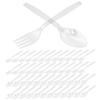 Ipetboom Plastic Cutlery Set 10-Piece Disposable Tableware Forks and Spoons Heavy Duty Party Supply for Birthdays and Picnics Convenient and Multipurpose Utensils view 1