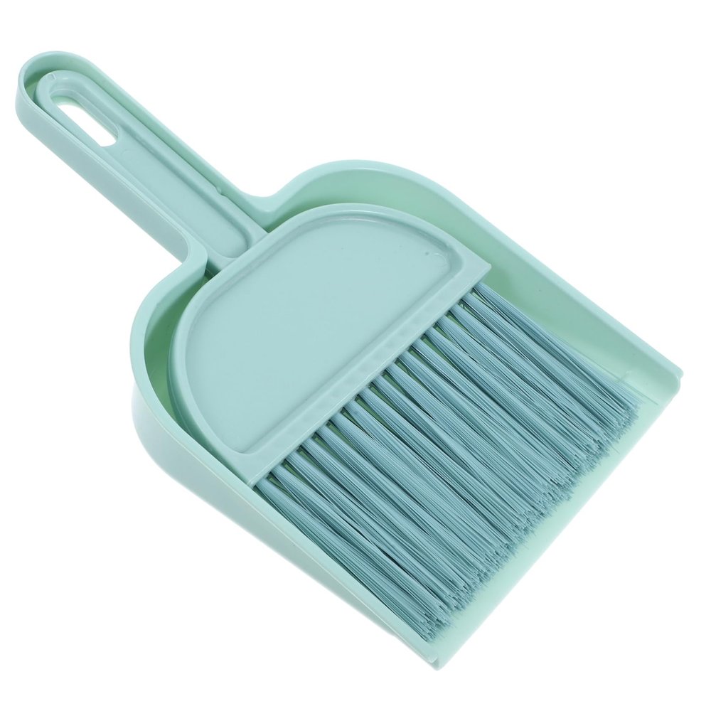SOLUSTRE 1set Mini Broom and Dustpan Home and Car Cleaning Compact Dust Collection Tool for Hair and Debris for Desks and Tight Spaces