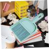 SOLUSTRE 1set Mini Broom and Dustpan Home and Car Cleaning Compact Dust Collection Tool for Hair and Debris for Desks and Tight Spaces view 4