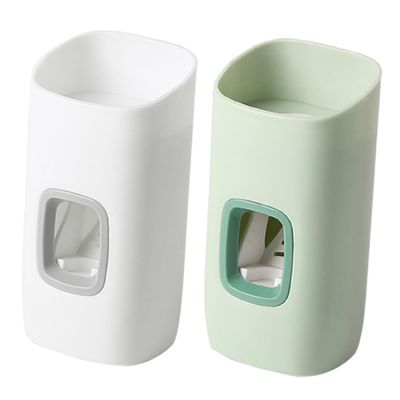 FOYTOKI 2pcs Toothpaste Dispenser Squeezer Holder Automatic Wall-Mounted Material for Boys and Girls Adults