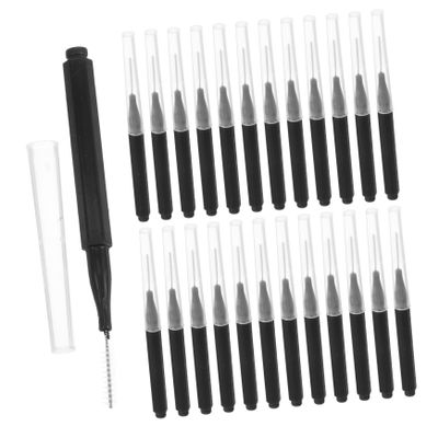 Didiseaon 50pcs Black Interdental Brushes for Teeth Cleaning Ergonomic Design for Comfortable Grip Material for Use Promotes Gum Health and Plaque Removal