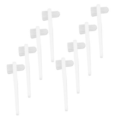 Ipetboom 8pcs Dental Brush Denture Cleaning Brush for False Teeth Multi-Functional for Teeth Cleaner Travel