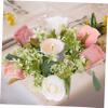 ABOOFAN Artificial Rose Candle Wreath Decorative Candle Ring for Wedding Home Party Table Decor view 4