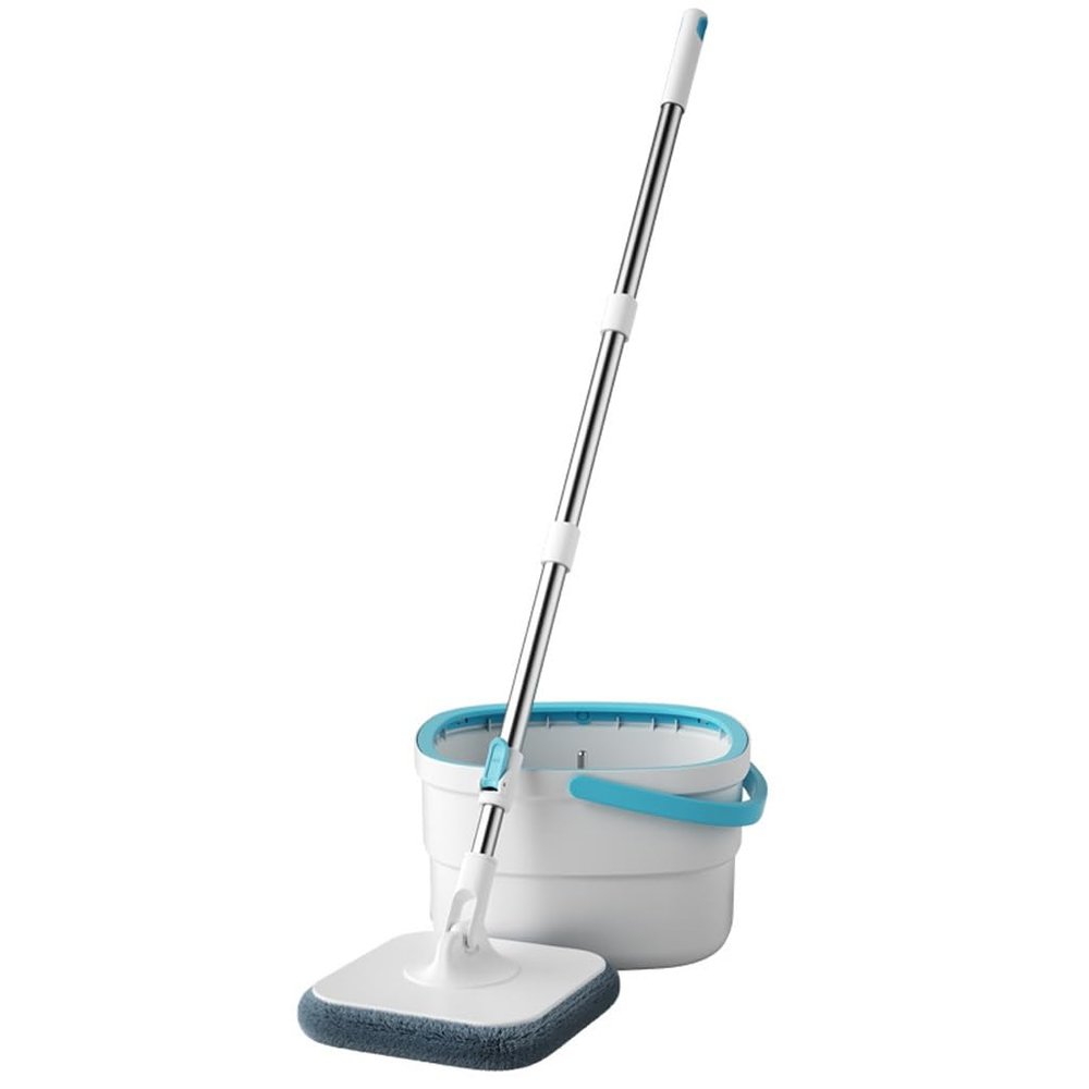 HIONJIN Lazy Person Mopping Floor Household Rotating Mop Sewage Separation Mop