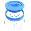 House Naturals 2 Gallon Food Grade Plastic Bucket with Screw on lid Made in USA containers- Pack of 2 view 2
