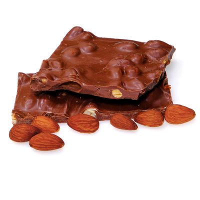 Milk Chocolate Almond Bark - Half Pound - Gourmet Handmade Chocolate with Roasted Almonds - 8 Ounces by CandyKorner