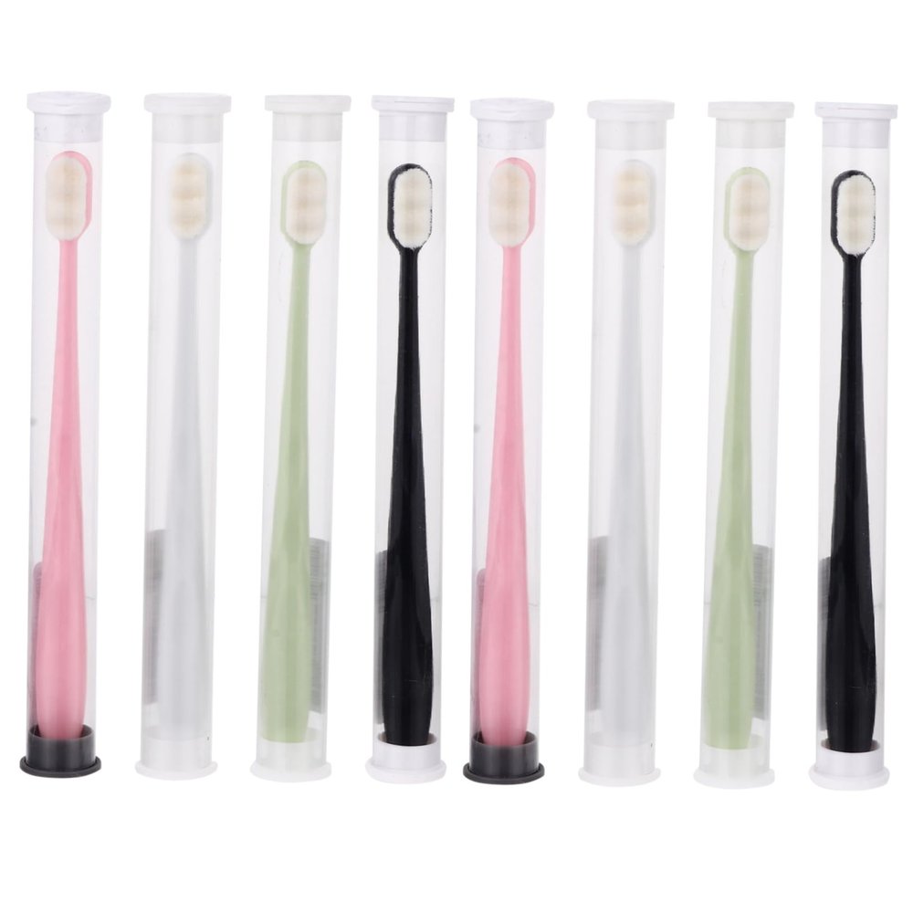 Ipetboom Soft Bristled Toothbrush for Adults Portable u Shaped Toothbrush Firm Bristles 16pcs Set Random Color