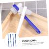 Anneome 8pcs Double-Sided Portable Denture Cleaning Brush for Travel Ergonomic Design Durable Bristles Convenient and Easy to Use for Oral Hygiene view 4