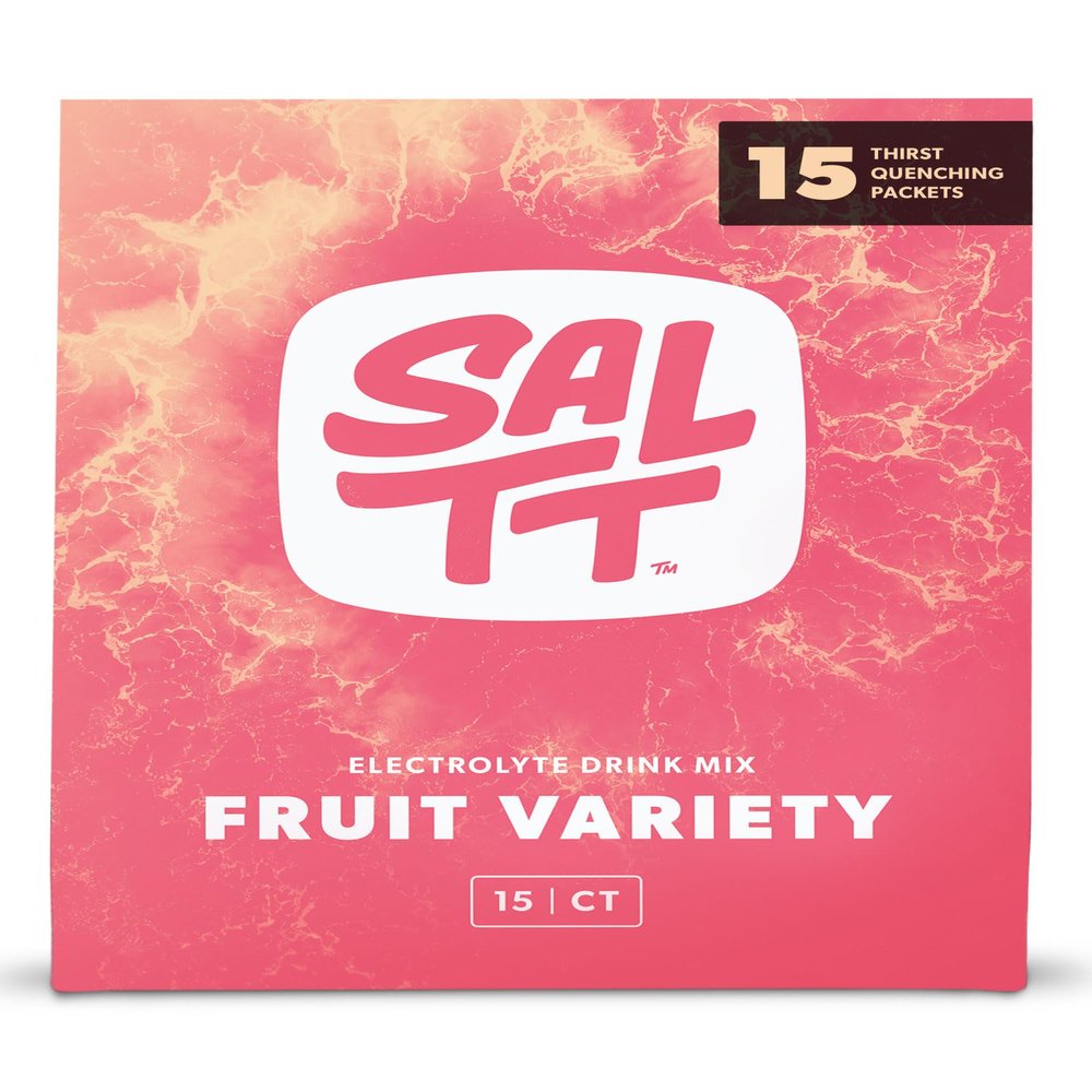 SALTT Electrolytes Powder Packets, Fruit Variety Pack (15 Packets) - Magnesium, Potassium, Sodium, Trace Minerals - Vegan & Gluten Free - Travel Essentials - Made in USA