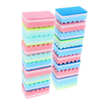 HOLIDYOYO 20pcs Kitchen Cleaning Sponges Dish Scrubber Sponge Dish Scrub Pads Kitchen Sponges for Washing Pots and Pans