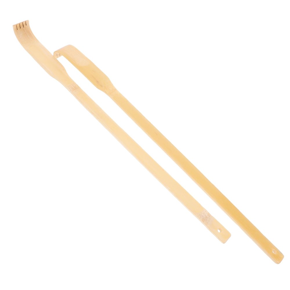 BEBEMOKO 2pcs Bamboo Back Scratcher Long Handled Massagers for Adults Itch Relief Manual Scratching Tool for Home and Travel Use