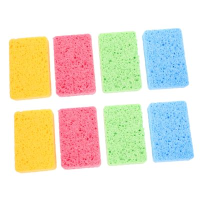 HOMOCONO 8pcs Reusable Dish Cleaning Sponge Scrubber Absorbent Sponges for Pots and Dishes Non-Scratch Kitchen Cleaning Pads Skin Tone