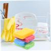 HOMOCONO 8pcs Reusable Dish Cleaning Sponge Scrubber Absorbent Sponges for Pots and Dishes Non-Scratch Kitchen Cleaning Pads Skin Tone view 3